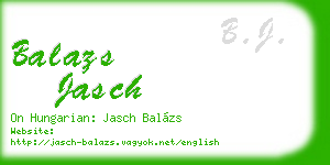 balazs jasch business card